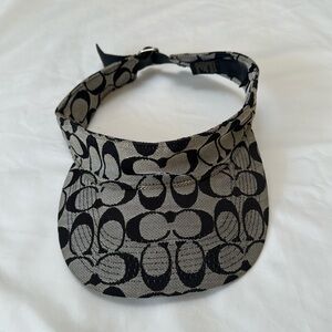 Coach visor sunshade pre owned black and gray